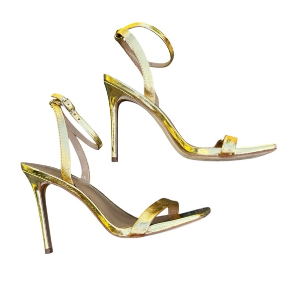 SAM EDELMAN Orchid Strappy Heel Sandals in Gold Mine Size 7 - Picture 2 of 10